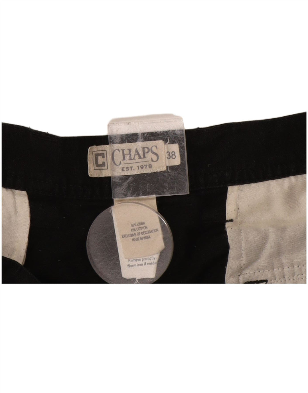 Męskie spodenki cargo CHAPS W38 XL, czarne lniane