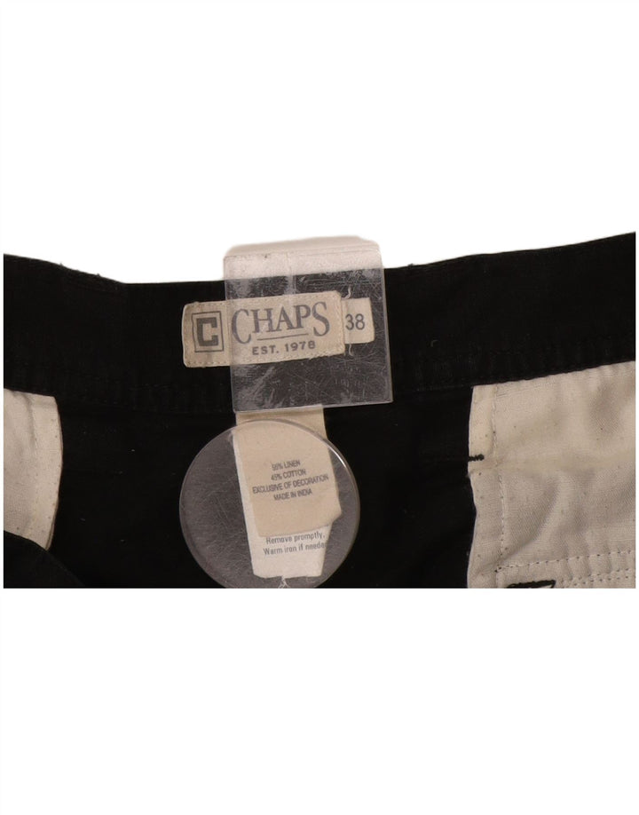 Męskie spodenki cargo CHAPS W38 XL, czarne lniane