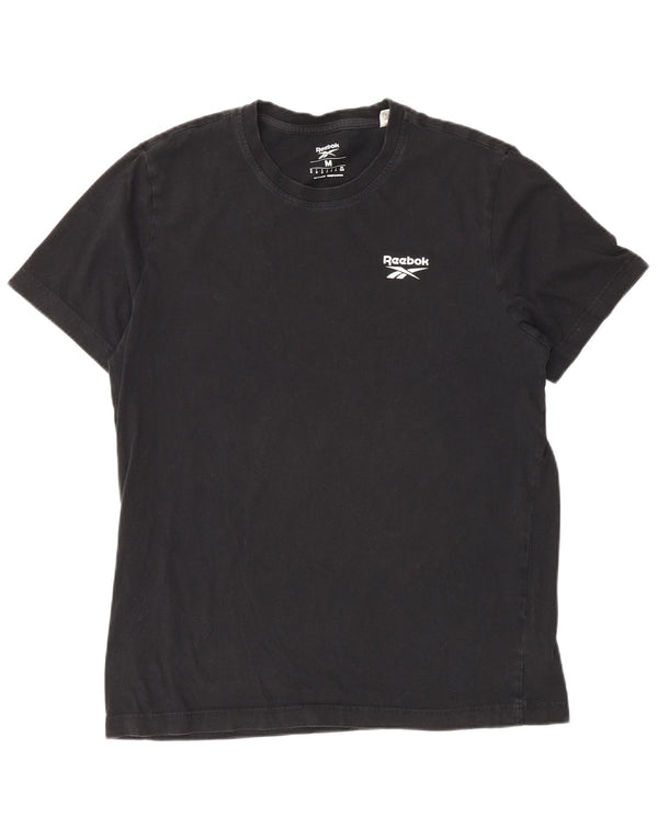 T-shirt męski Reebok Top, średni czarny, bawełniany