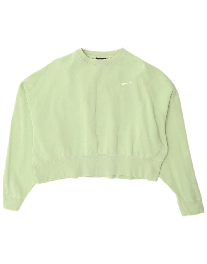 Damski sweter oversize NIKE UK 10, mały, zielony, bawełniany