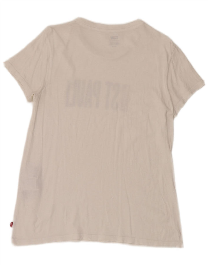 Męski T-shirt z grafiką Levi's, mały, biały, bawełniany