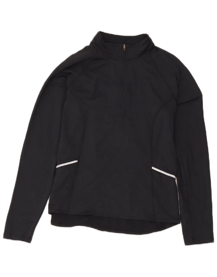 Damski dres z zamkiem błyskawicznym L.L.Bean UK 14, średni czarny nylon