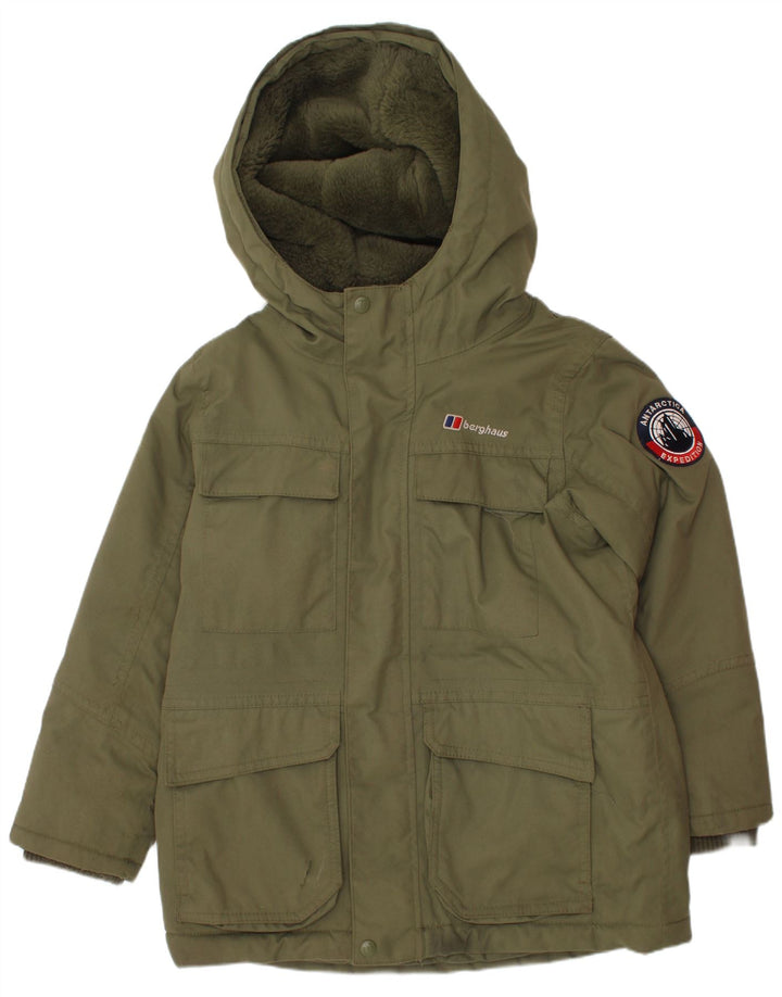 Chłopięca kurtka parka z kapturem Berghaus 5-6 lat, khaki, poliester