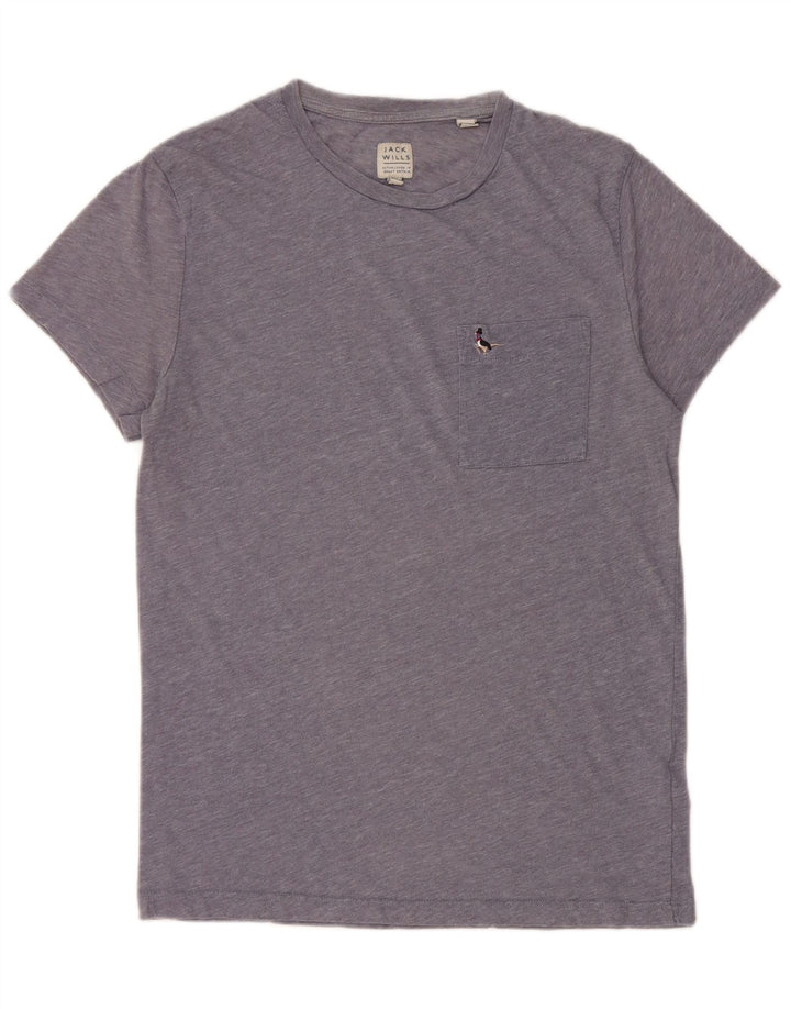 T-shirt męski Jack Wills, mały, niebieski, z bawełny w plamki