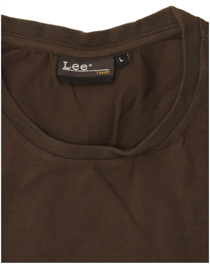 T-shirt damski Lee Top UK 14, duży, khaki