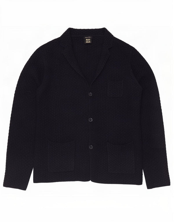 Męski sweter rozpinany Massimo Dutti XL, granatowy, bawełniany