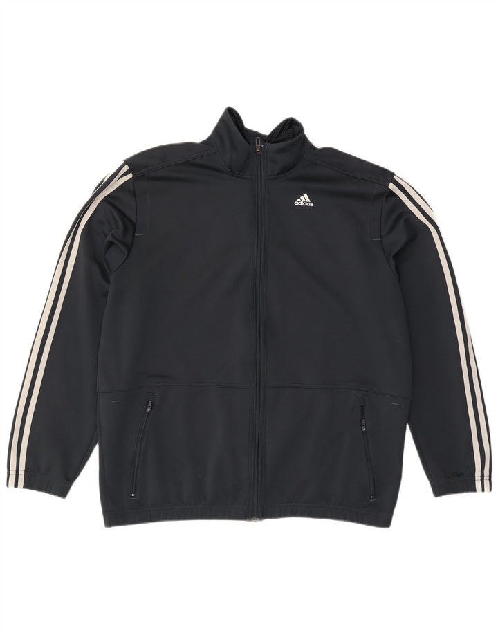 Adidas Męska kurtka dresowa Climalite XL granatowa, poliestrowa