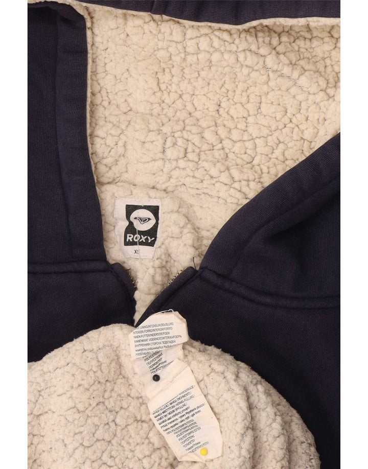 Damski sweter Roxy z grafiką i zamkiem błyskawicznym UK 6 XS Granatowy poliester