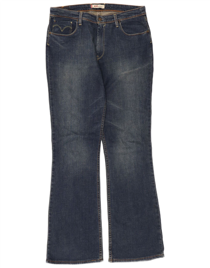 Damskie jeansy Levi's 629 Bootcut W34 L32 Niebieska bawełna