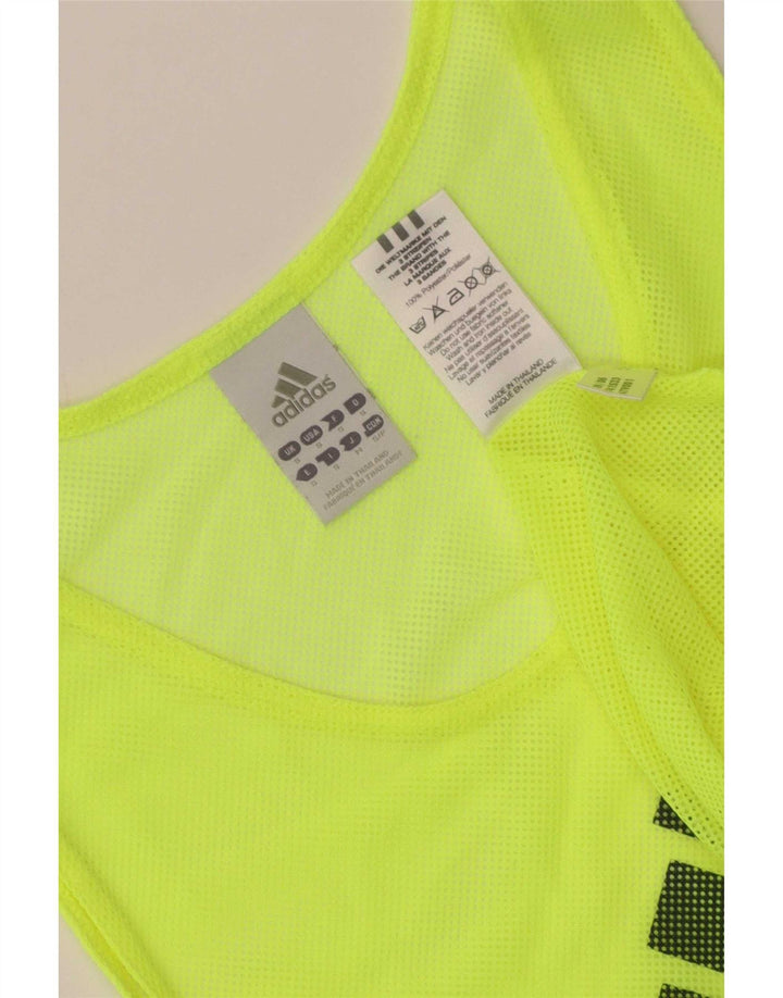 Adidas Męska kamizelka z grafiką, mała, żółta, poliester