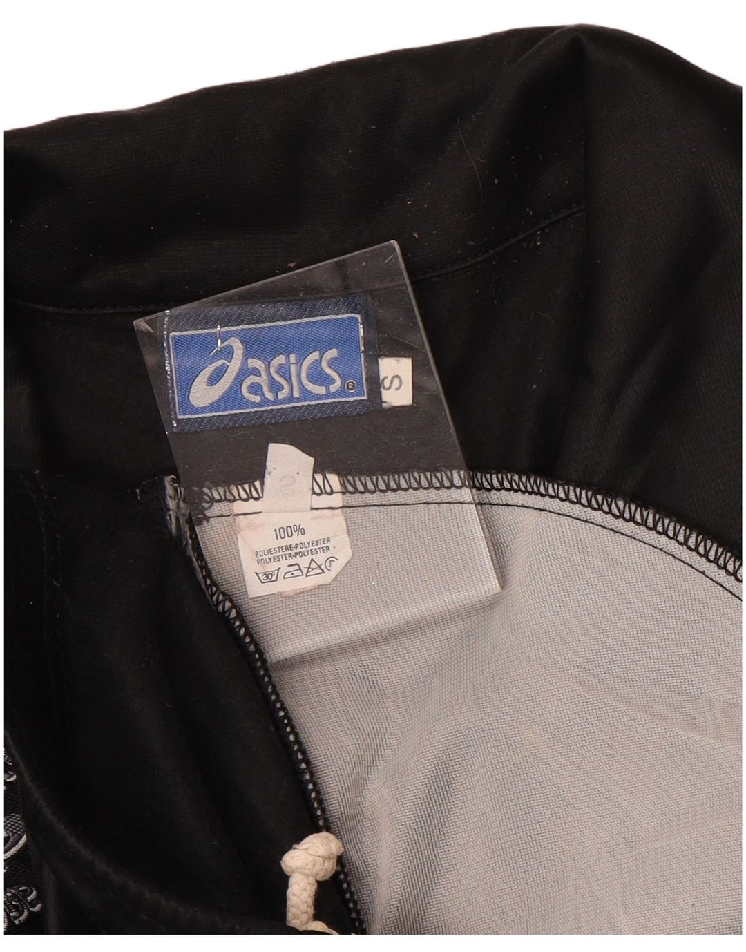 Męski pełny dres Asics z grafiką, mały, czarny poliester