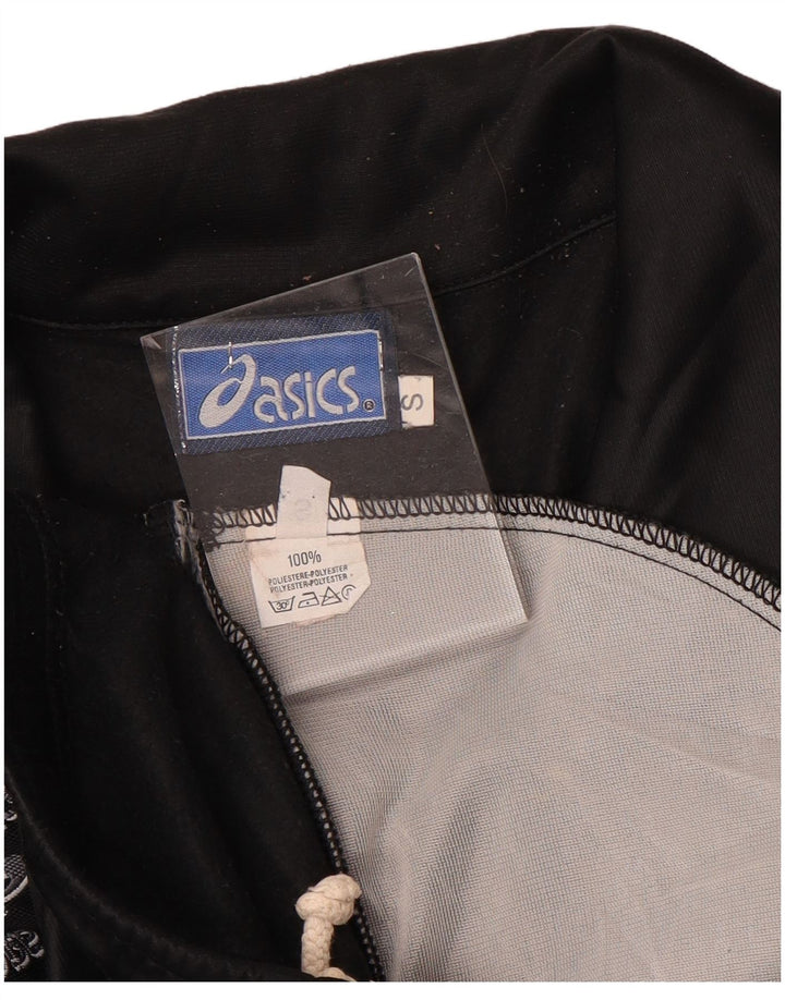 Męski pełny dres Asics z grafiką, mały, czarny poliester