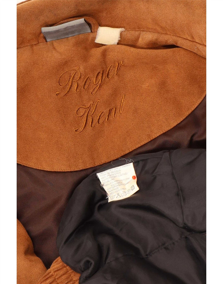 Męska kurtka bomber Roger Kent UK 42 XL, brązowy poliester