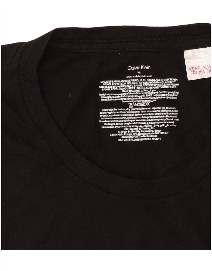 T-shirt męski Calvin Klein, średni czarny, bawełniany