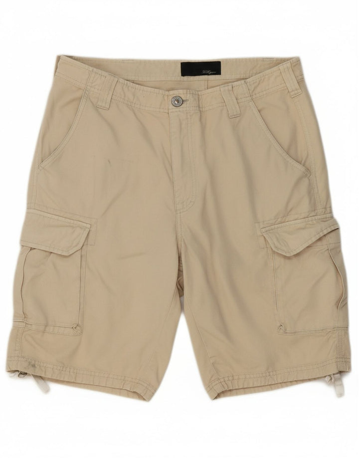 LES COPAINS Mens Cargo Shorts IT 48 Medium W32 Beige Cotton