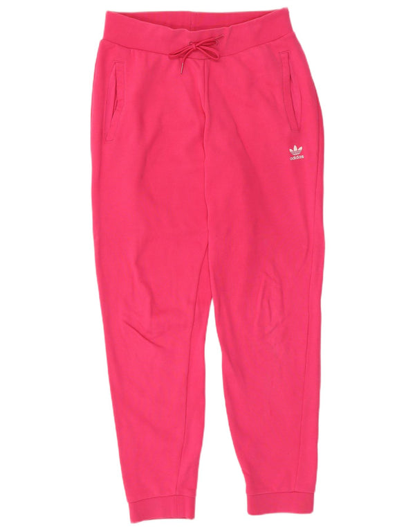 Damskie spodnie dresowe ADIDAS Joggers UK 12 Średnioróżowe bawełniane