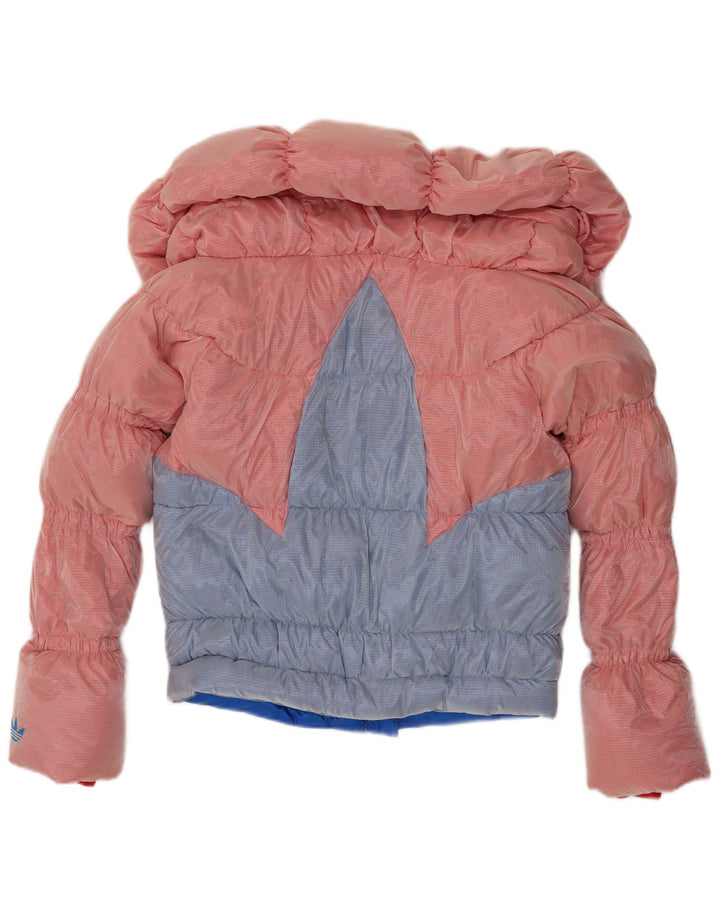Damska kurtka Adidas Padded Jacket UK 12 Średnioróżowy poliamid z blokami kolorów