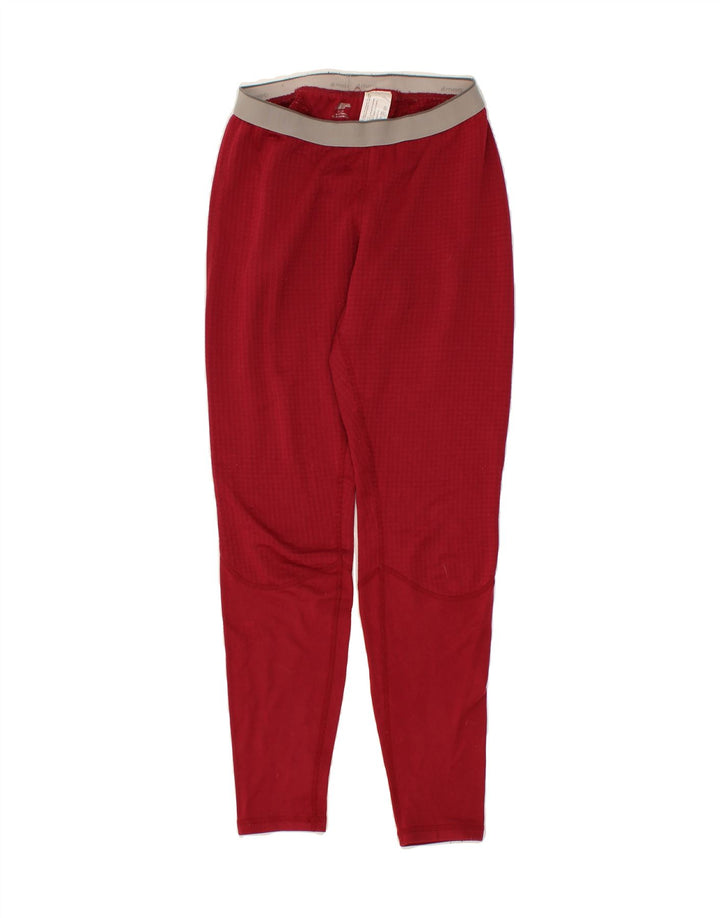 MOUNTAIN EQUIPMENT Womens Leggings UK 12 Medium Red Colourblock Polyester Vintage Mountain Equipment and Second-Hand Mountain Equipment from Messina Hembry 