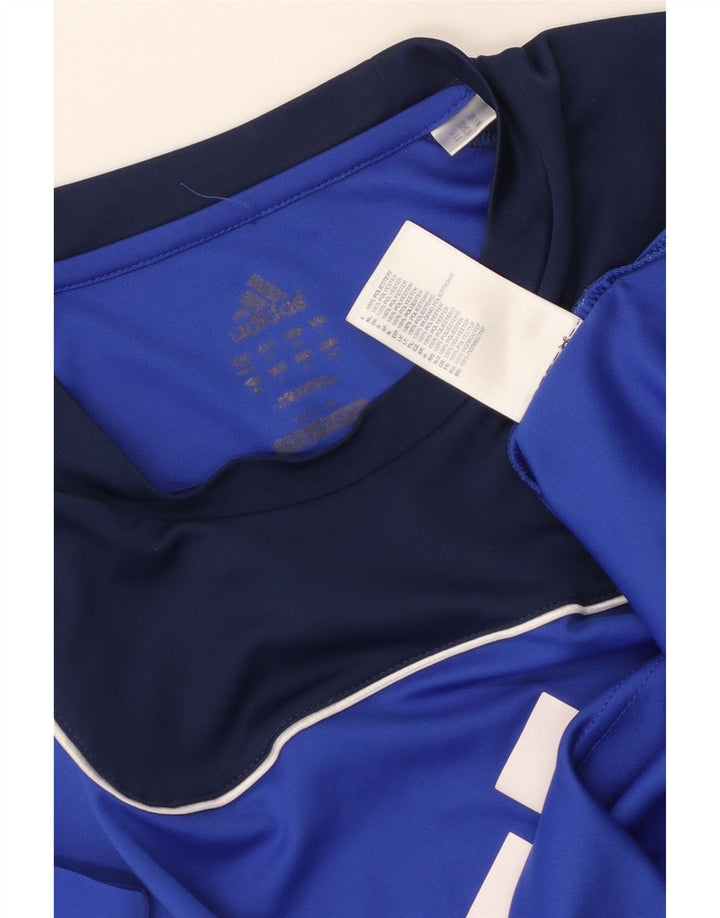Męska koszulka graficzna Adidas Top Medium Blue Colorblock Poliester