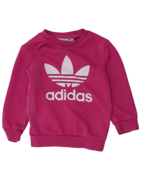 Adidas Baby Girls Graphic Pełny dres 18-24 miesięcy Różowa bawełna