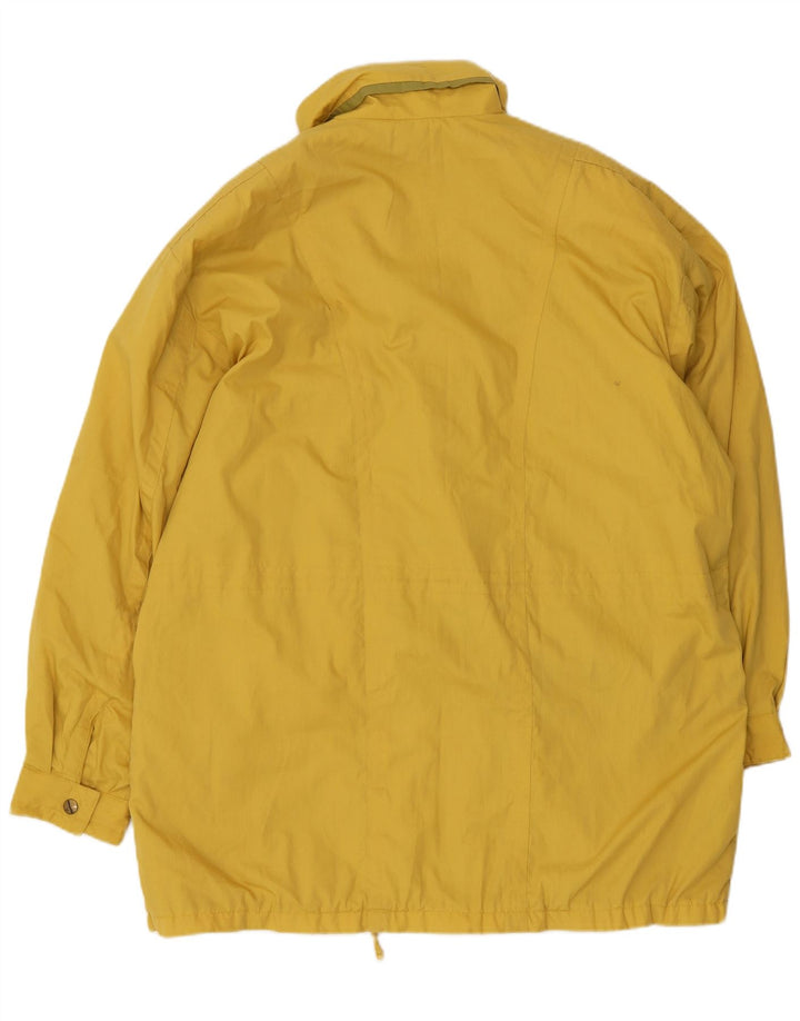 Vintage damski płaszcz przeciwdeszczowy oversize EU 42, duży, żółty poliester