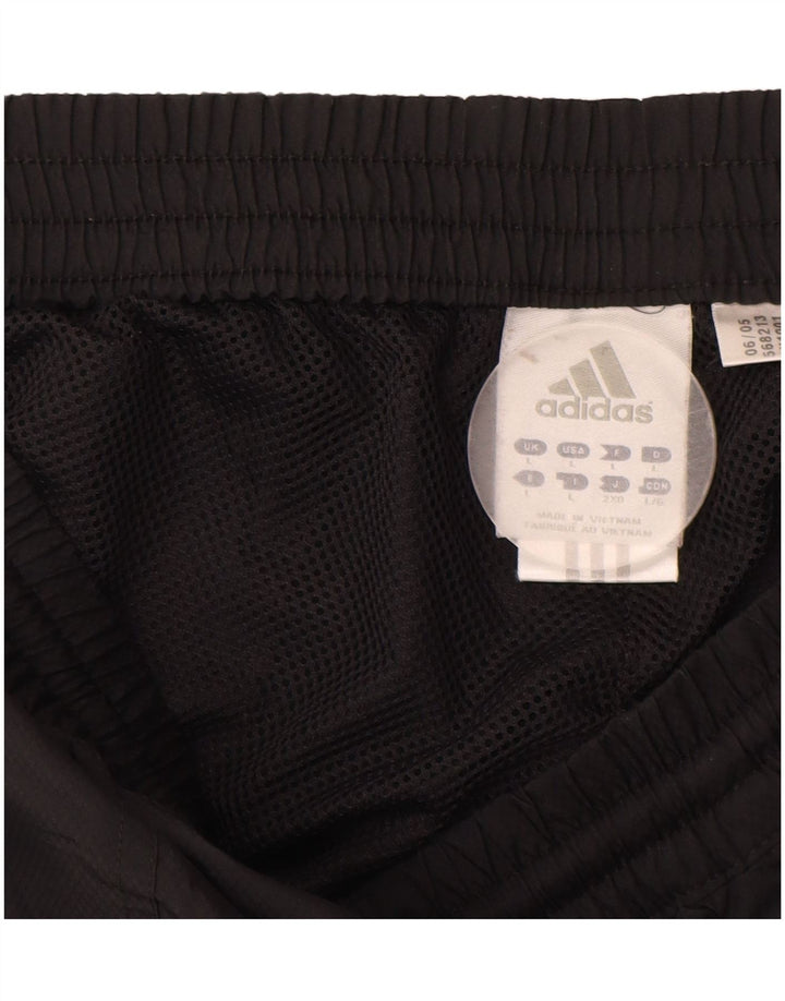 Męskie spodnie dresowe Adidas, duże, czarne, poliestrowe