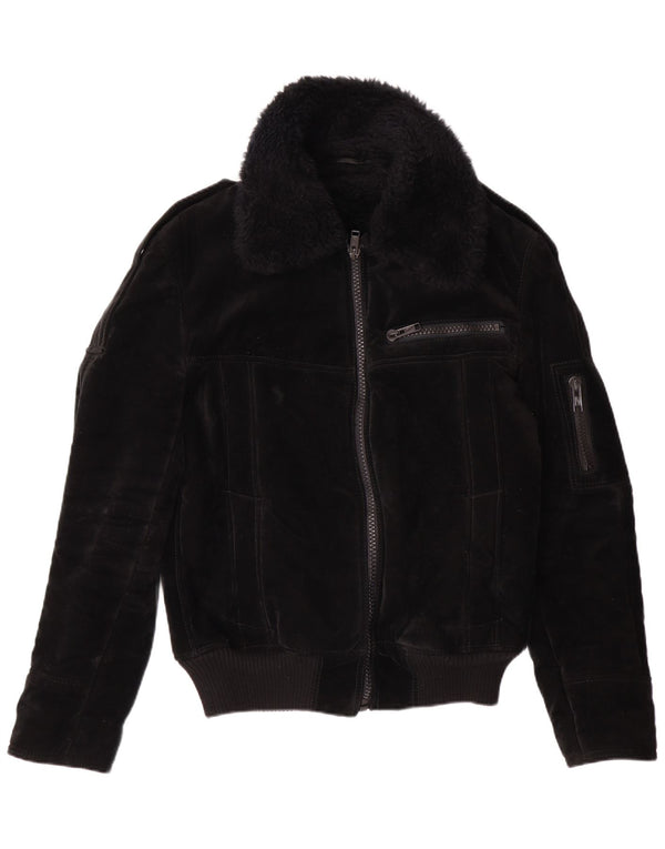 Kurtka damska Sherpa VINTAGE UK 12 Średnia czarna wiskoza