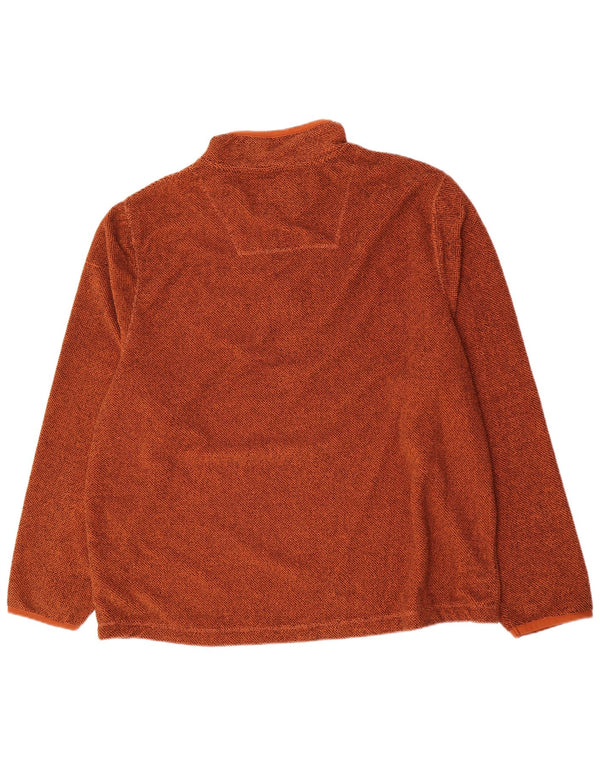 Męski sweter polarowy Weird Fish z zamkiem błyskawicznym, 4XL, brązowy poliester