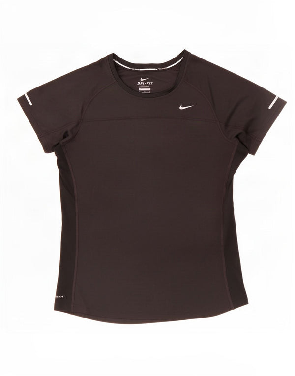 Damska koszulka Nike Dri Fit Top UK 12, średni czarny poliester