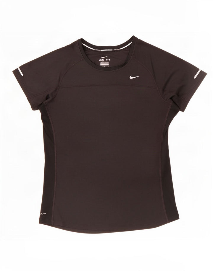 Damska koszulka Nike Dri Fit Top UK 12, średni czarny poliester