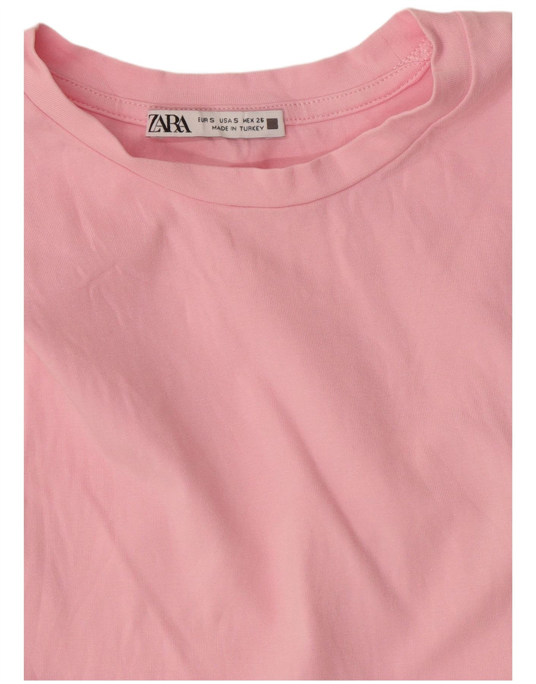 Damski krótki top Zara UK 8, mały, różowy