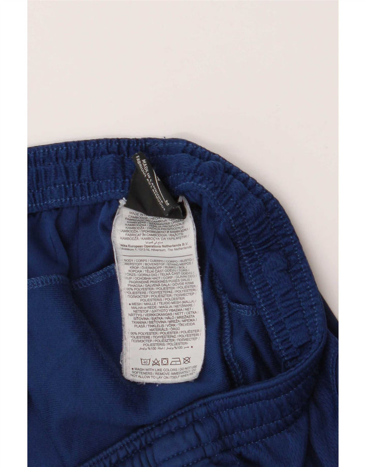 Męskie spodnie dresowe Nike Dri Fit, poliester w kolorze średniego granatu, w blokach kolorów