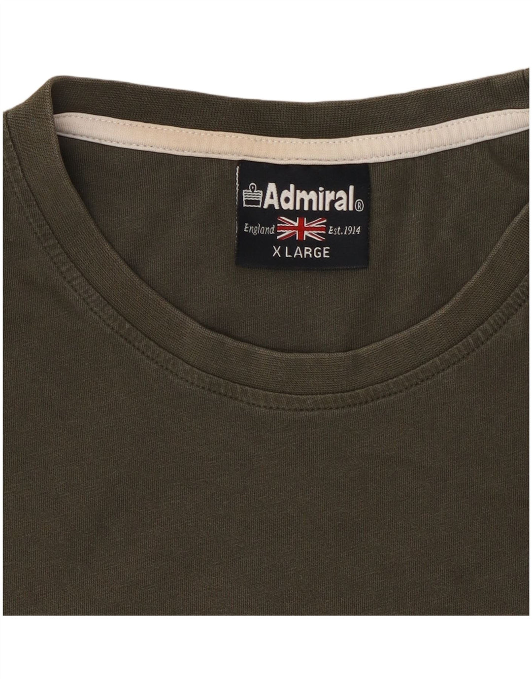 Męski T-shirt z grafiką ADMIRAL, XL, khaki, w kwiaty