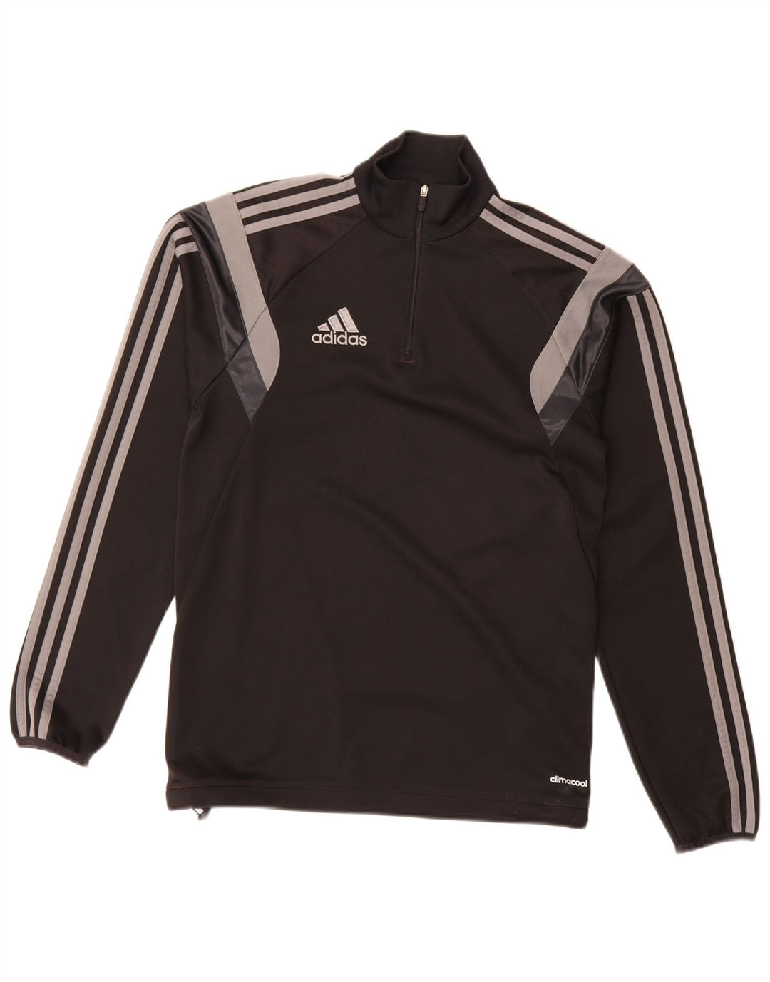 Adidas Męskie Climacool Zip Neck Pullover Dres Top XS Czarny Kolorblok