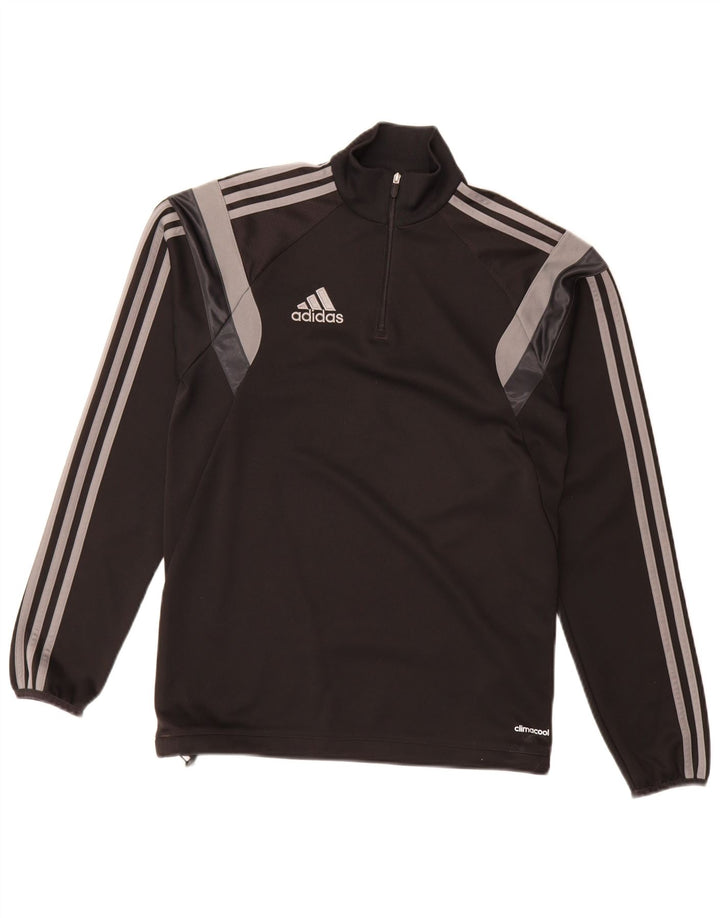 Adidas Męskie Climacool Zip Neck Pullover Dres Top XS Czarny Kolorblok