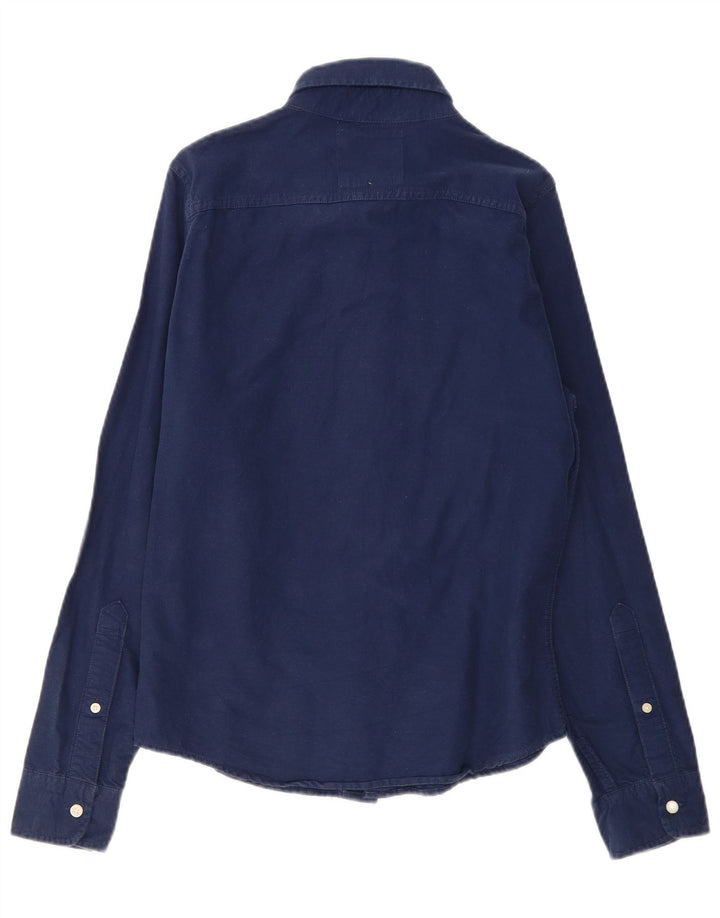 HOLLISTER Koszula męska mała, bawełniana, granatowa