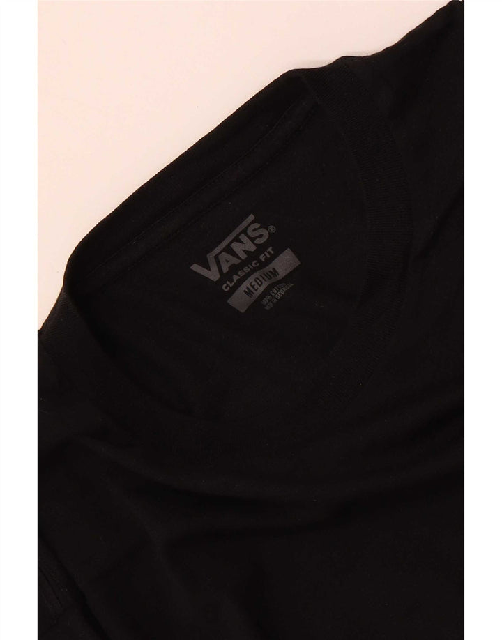 Męski T-shirt Vans o klasycznym kroju, średni czarny, bawełniany