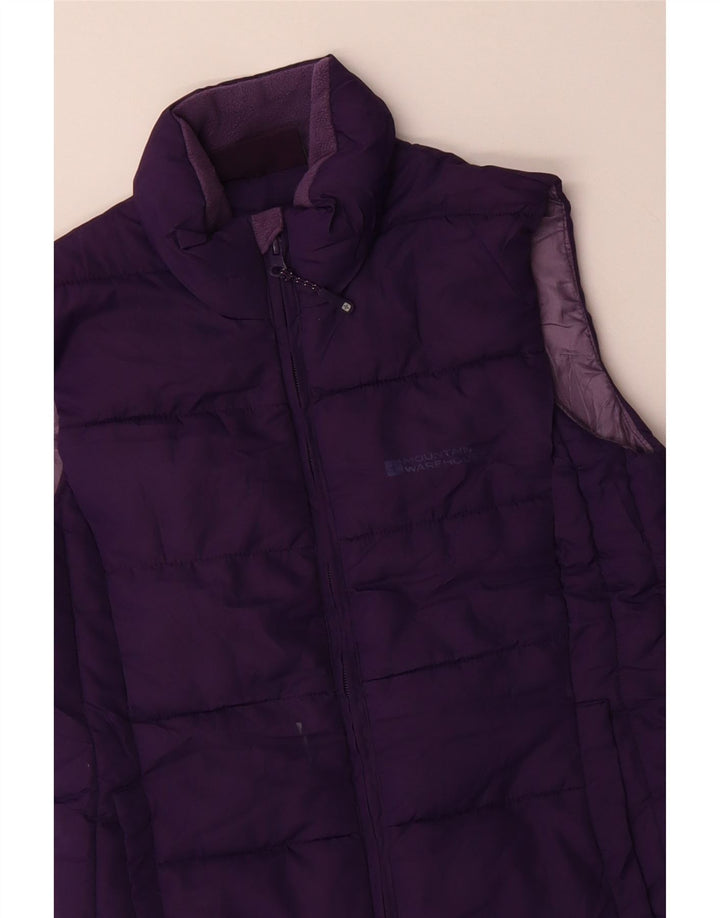 MOUNTAIN WAREHOUSE Womens Padded Gilet UK 8 Small  Purple Polyester