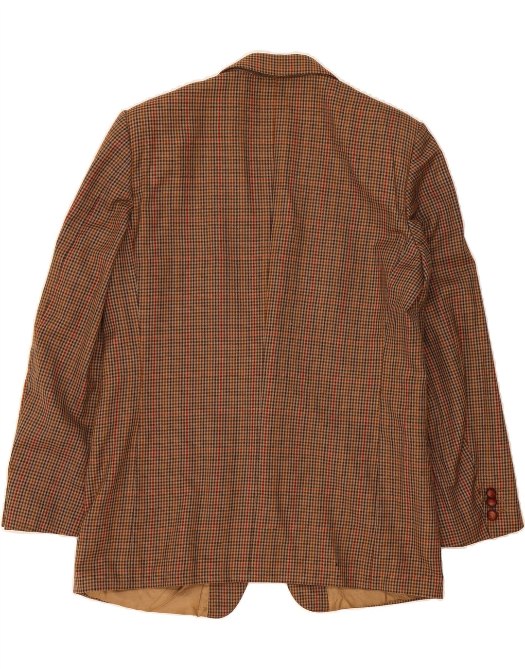 LUIGI BOTTO Mens 2 Button Blazer Jacket IT 52 XL Brown Check Wool Vintage Luigi Botto and Second-Hand Luigi Botto from Messina Hembry 