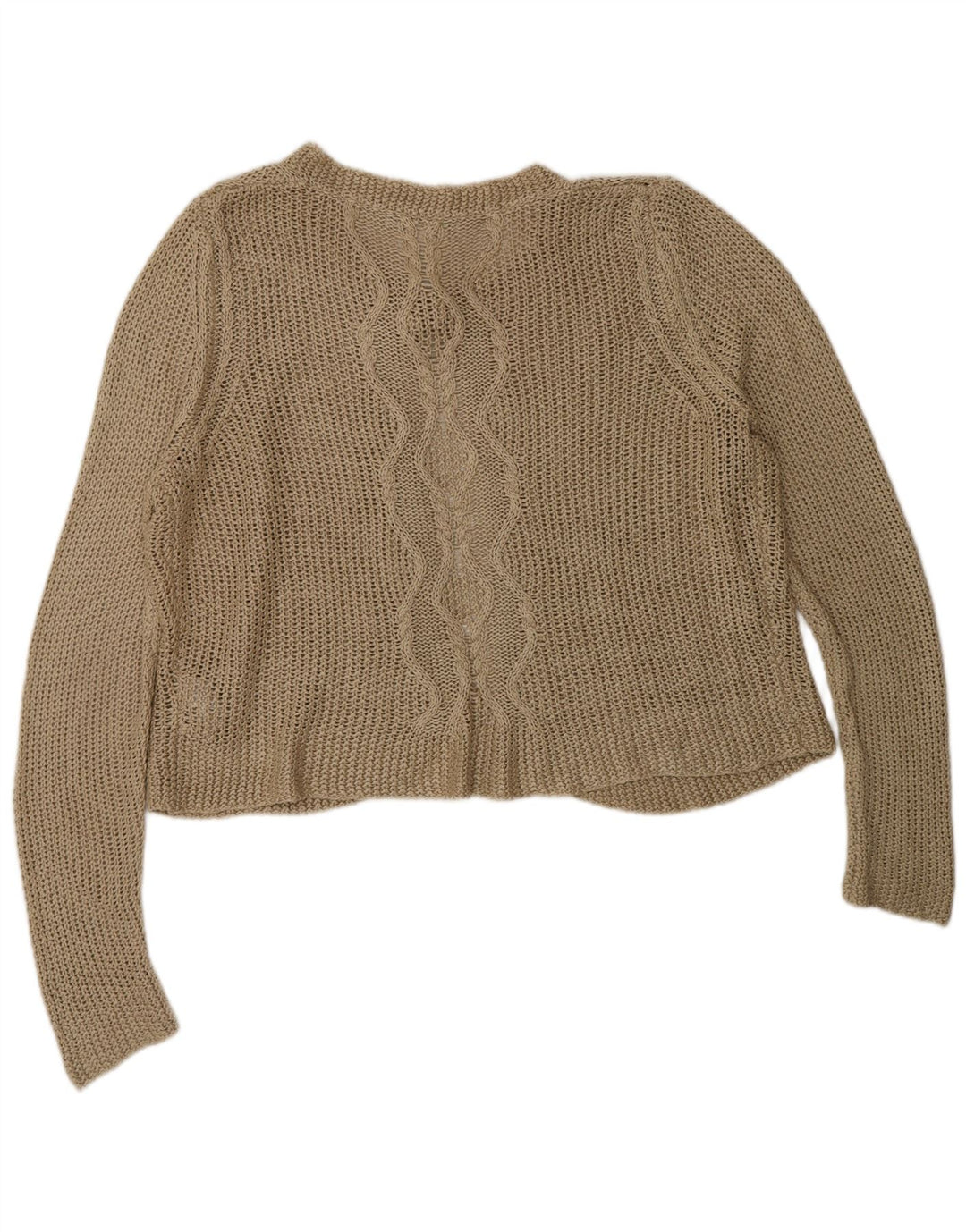 Marks & Spencer Damski sweter oversize UK 16, duży, beżowy, akrylowy