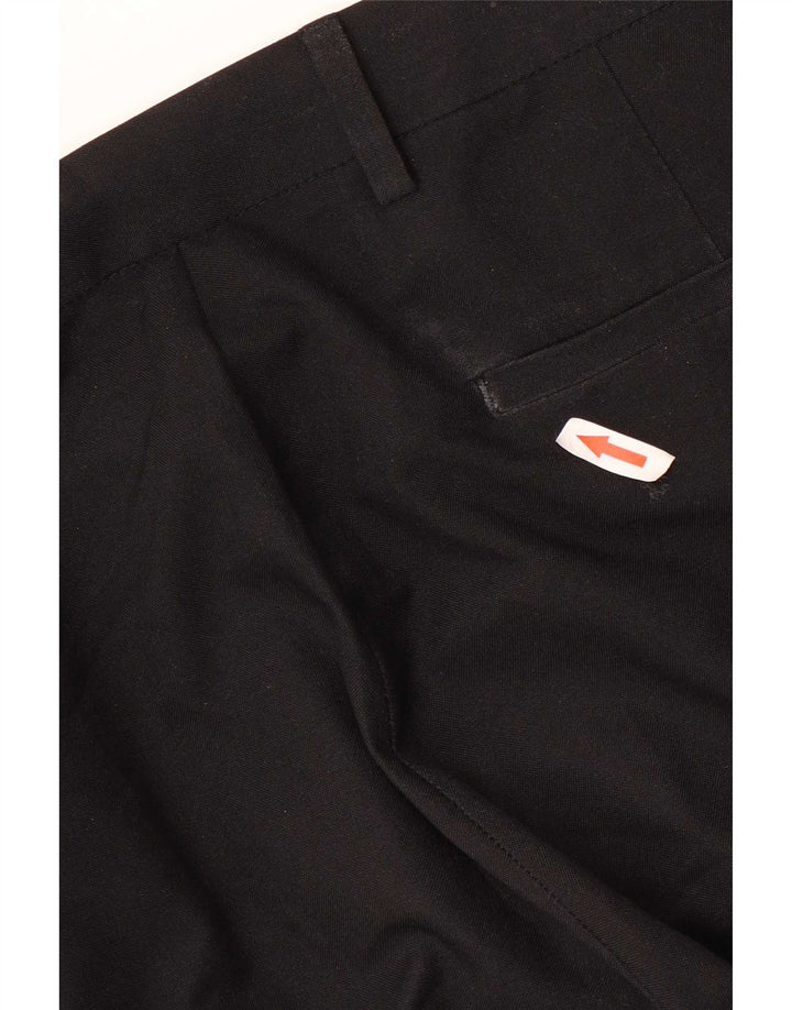 Męskie spodnie typu slim chino Marks & Spencer W38 L33, czarny poliester