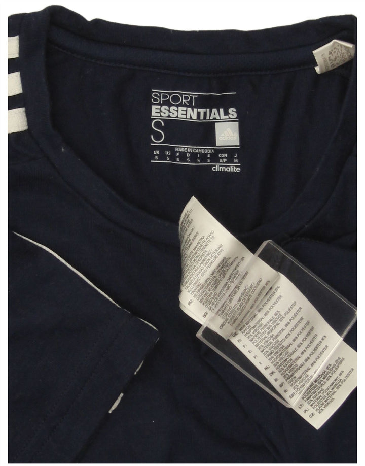 Adidas Męska koszulka Climalite Top, mała, granatowa, z poliestru