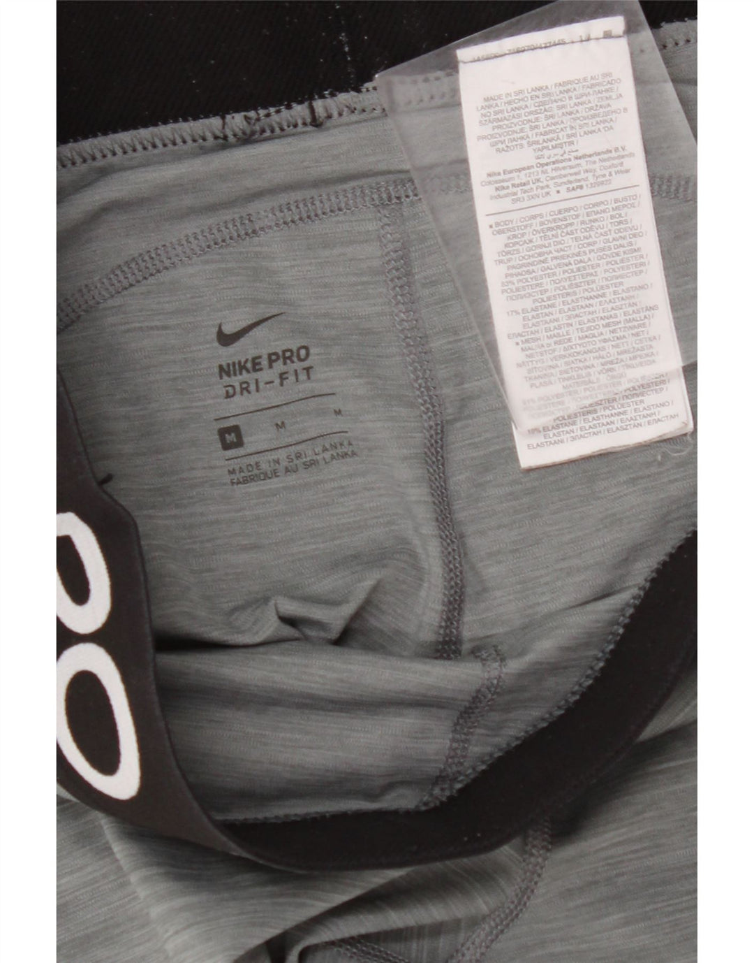 Damskie legginsy NIKE Dri Fit Graphic UK 12, średni szary poliester