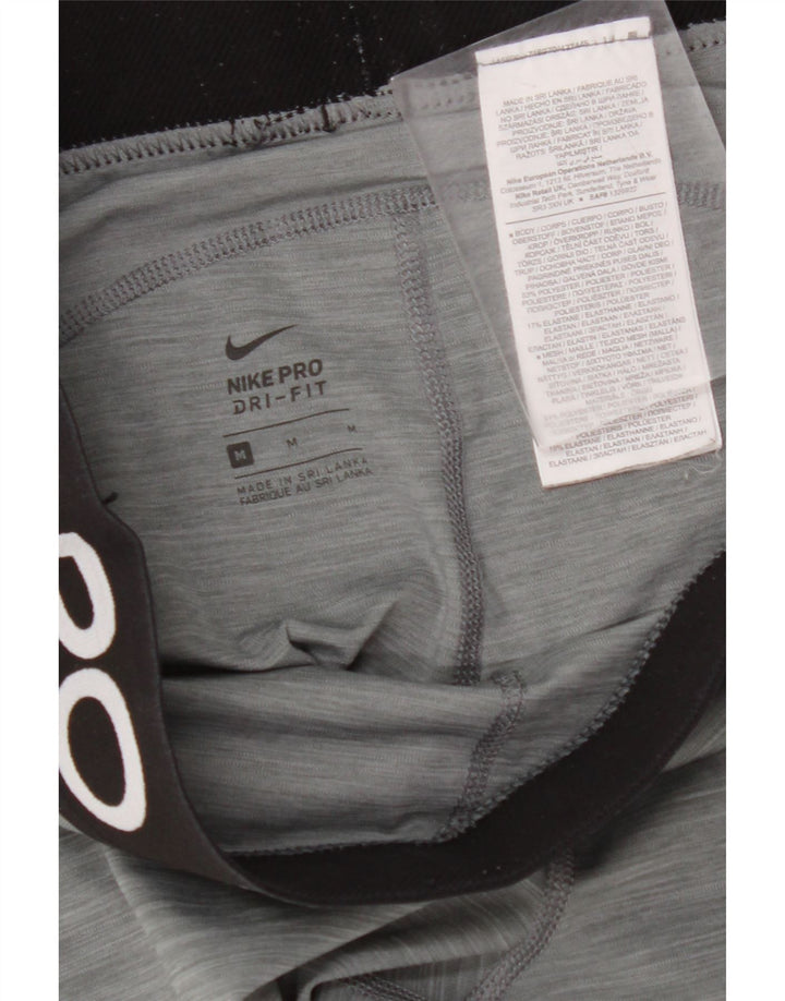 Damskie legginsy NIKE Dri Fit Graphic UK 12, średni szary poliester