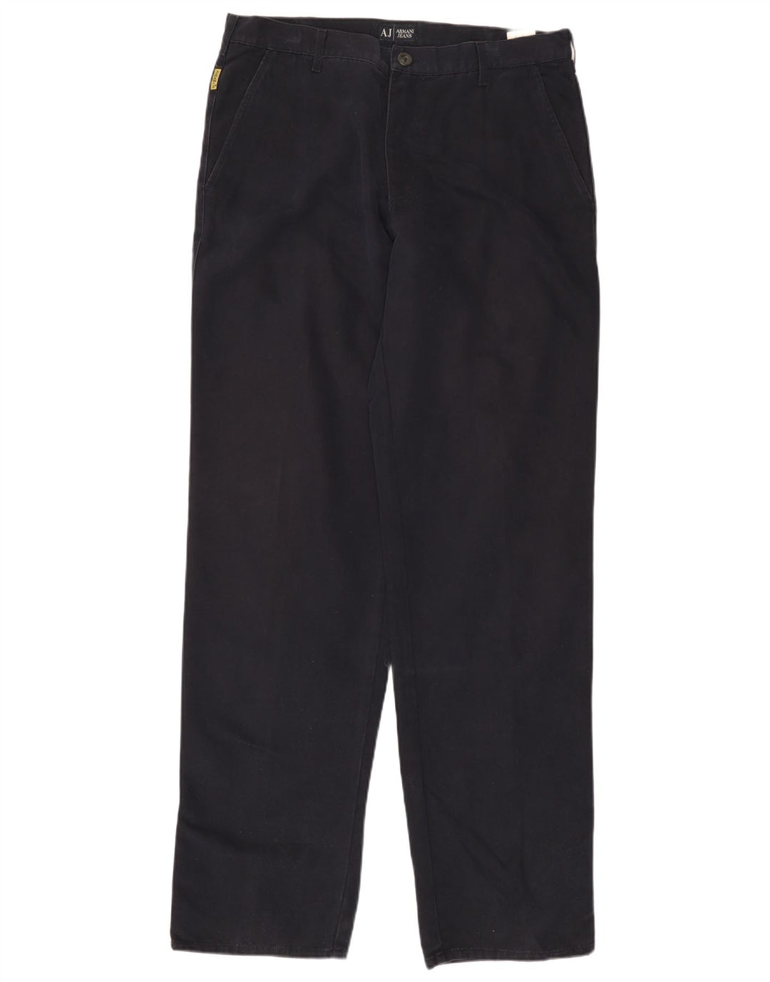 ARMANI Męskie proste spodnie chino EU 52 XL W36 L36 Granatowa bawełna