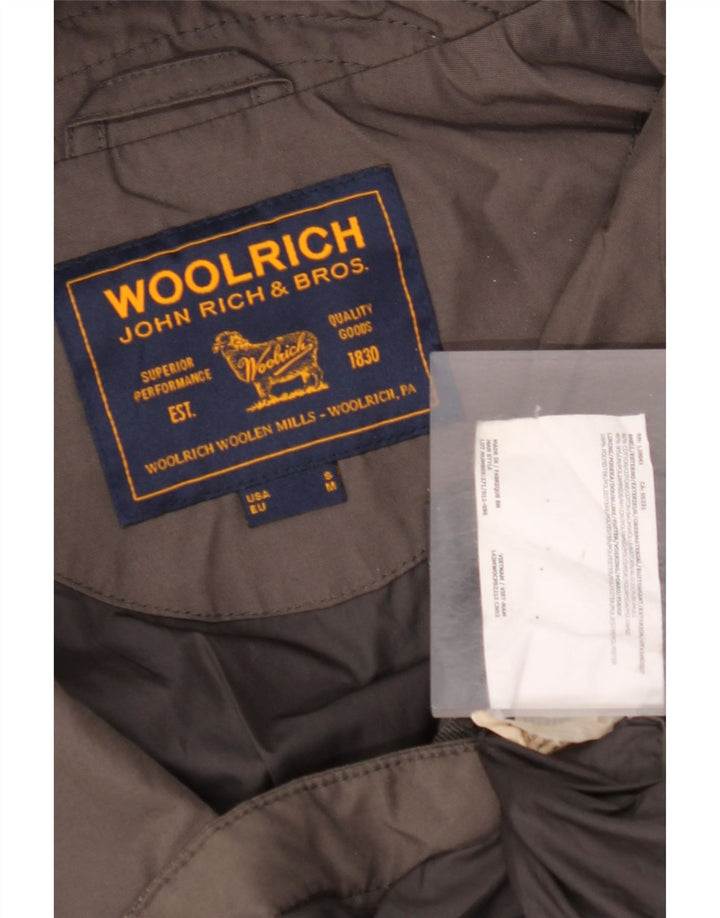 Męska kurtka wojskowa typu parka z kapturem WOOLRICH UK 38, średnia brązowa bawełna