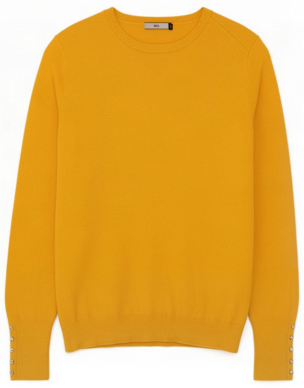 Zara Womens Boat Neck Jumper Sweater UK 14 Medium Yellow Viscose