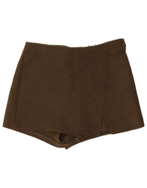 Topshop Damskie spodnie z wysokim stanem UK 10 Small W30 Khaki Geometric