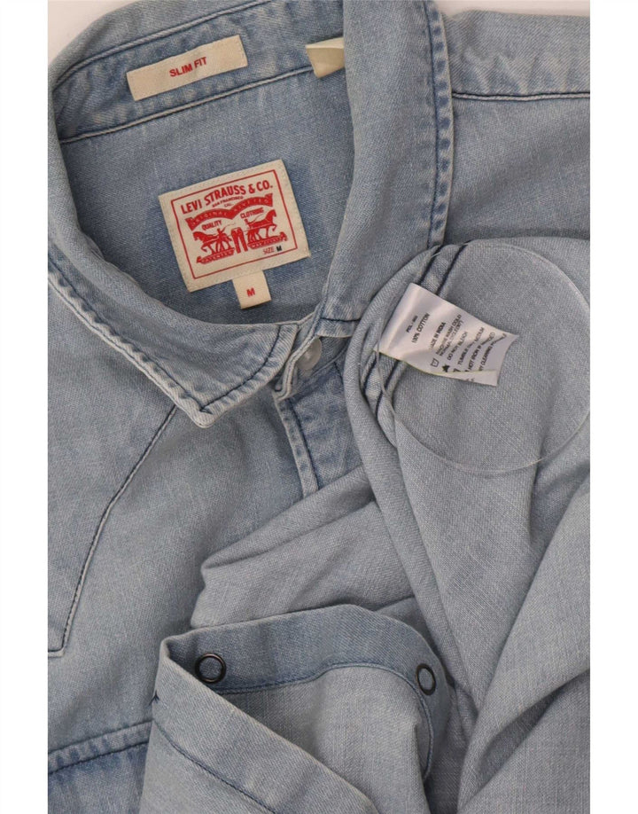 Męska koszula dżinsowa Levi's o dopasowanym kroju, średnioniebieska, bawełniana