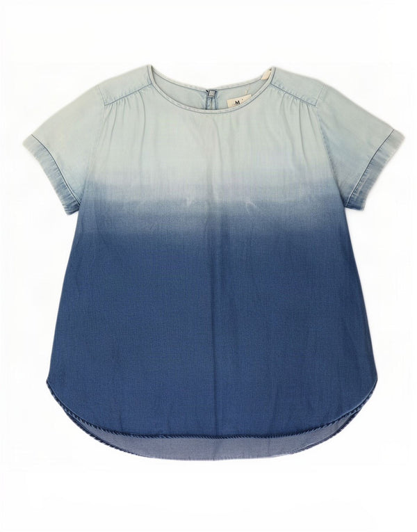 Damska bluzka dżinsowa M.I.H Jeans Top UK 10 Small Blue Colourblock Tencel